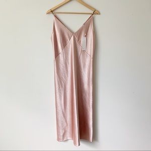 blush pink slip dress